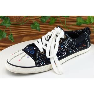 GUESS Women Size 9.5‎ M Shoes Black Fashion Sneakers Fabric